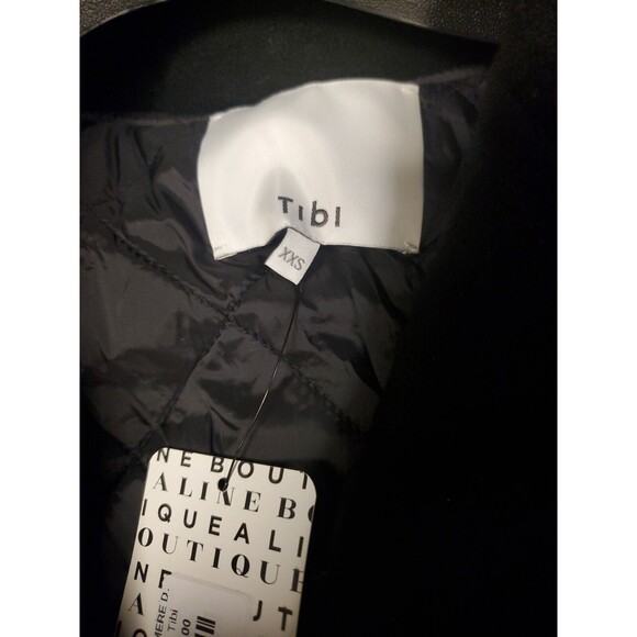 NWT Tibi New York Coat Jacket Black Wool 2 Button Peacoat Size XXS - Picture 3 of 10